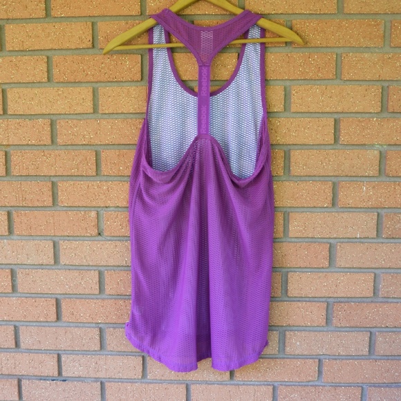 3/$20 Reebok- Purple Mesh Racerback Tank - Picture 2 of 5